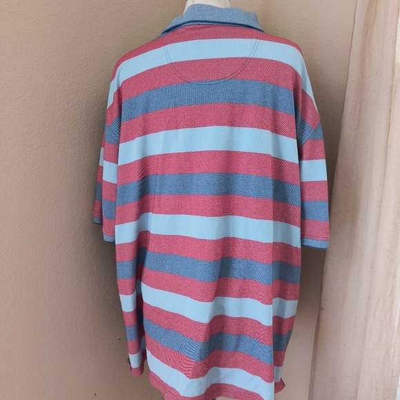 Men's Red and Blue Izod Advantage Performance Natural Stretch Polo 4XL - Picture 2 of 8